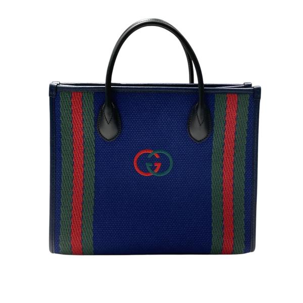 GUCCI 【値下げ】GUCCI 2WAY トートバッグ ネイビー (神戸店