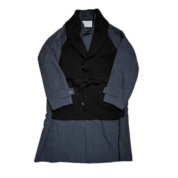 Color カラー KOLOR W／Eサージレイヤード ステンカラーコート