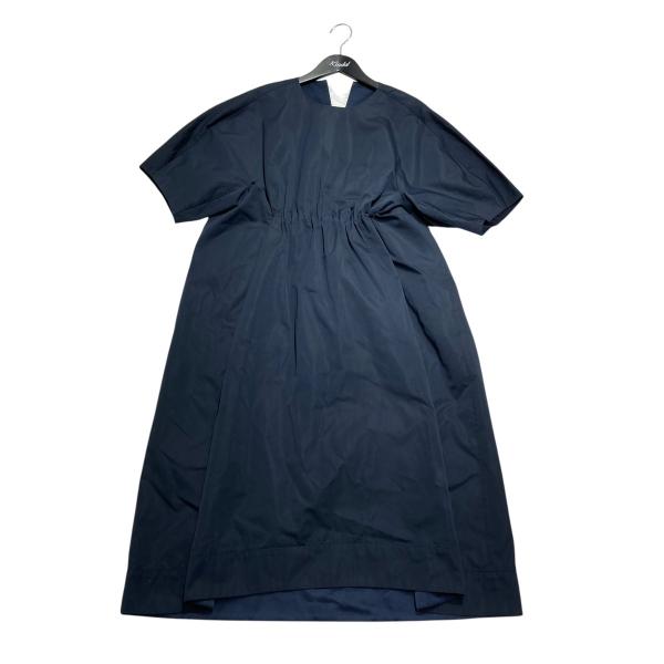 ◾️定価140,400円　ドゥロワー　drawer　ワンピース　シルク　ネイビー Drawer ドゥロワー 21AW コットンシルクウェストコードワンピース