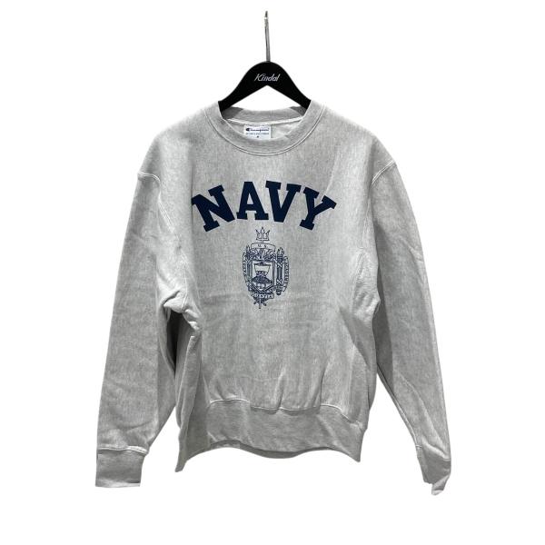 Champion NAVY リバースウィーブ 杢グレー L Champion（チャンピオン） リバースウィーブ US NAVY ISSUE クルー
