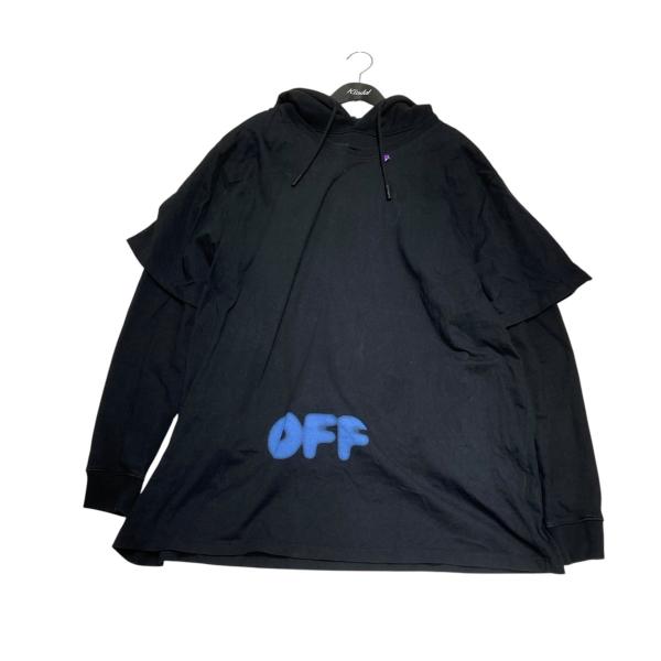 OFF-WHITE / 19AW/パーカー/XL/コットン/ブルー/OMAB033E19185005 kindal_8039001050419
