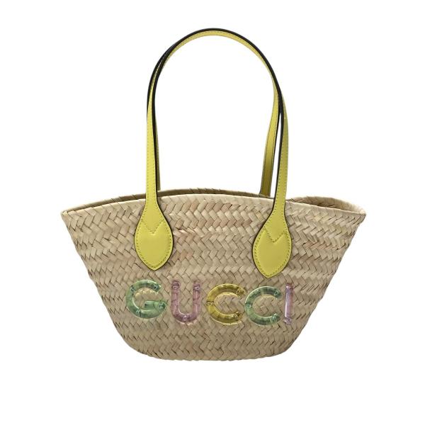 GUCCI グッチ ロゴ ミニ ストロートートバッグ カゴバッグ