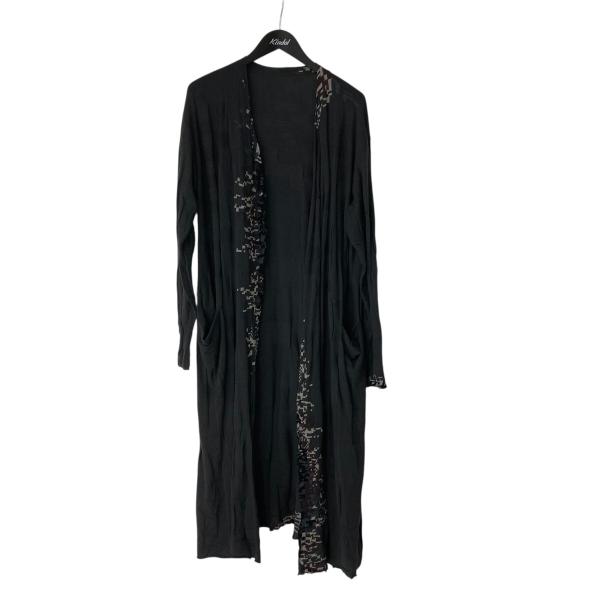 ヨーガンレール　ババグーリ　チャコールグレーロングカーディガン　ミドル丈 ヨーガンレール ババグーリ チャコールグレーロングカーディガン