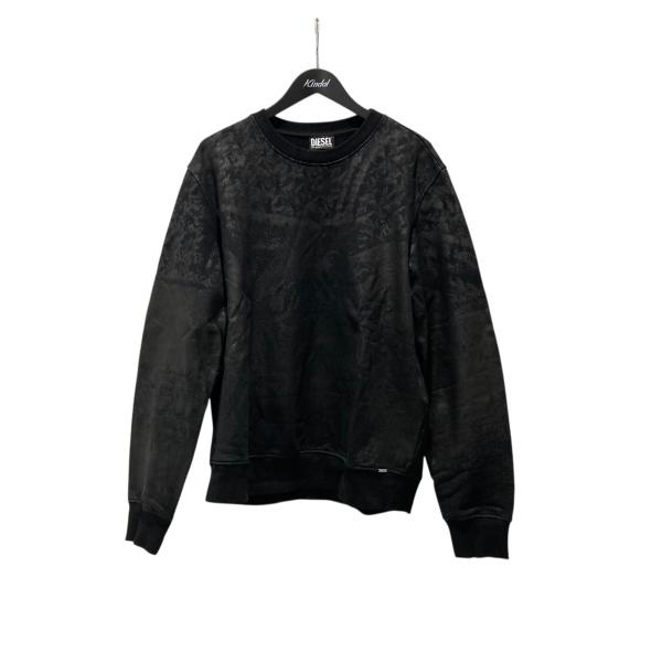 DIESEL ディーゼル S-GINN-MYL クルーネックスウェット ブラック