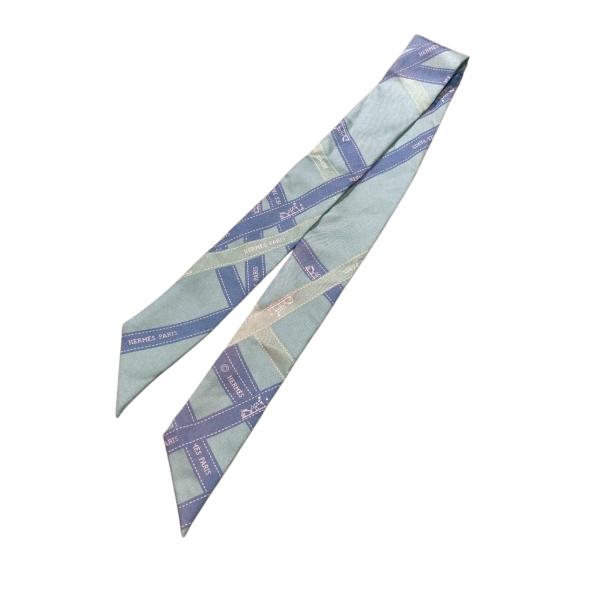 HERMES エルメス ボルデュックリボン ツィリー スカイブルー