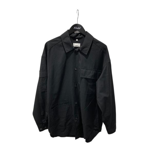 lownn（ローン） ウールポケットシャツ ブラック サイズ：44