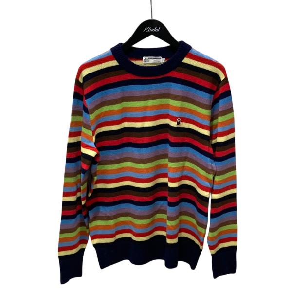 A Bathing Ape ストライプニット Lサイズ A BATHING APE（アベイシングエイプ） A BATHING APE 05年 マルチ