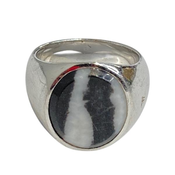 TOM WOOD（トムウッド） TOM WOOD OVAL ZEBRA RING MARBEL オーバル