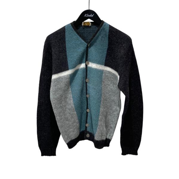 シアーズ Sears 60-70s Kingsway モヘアカーディガン ブラック×ブルー