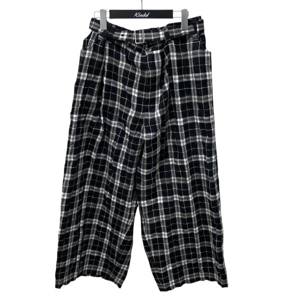 タオコムデギャルソン TAO COMME des GARCONS チェック ウール混ワイド