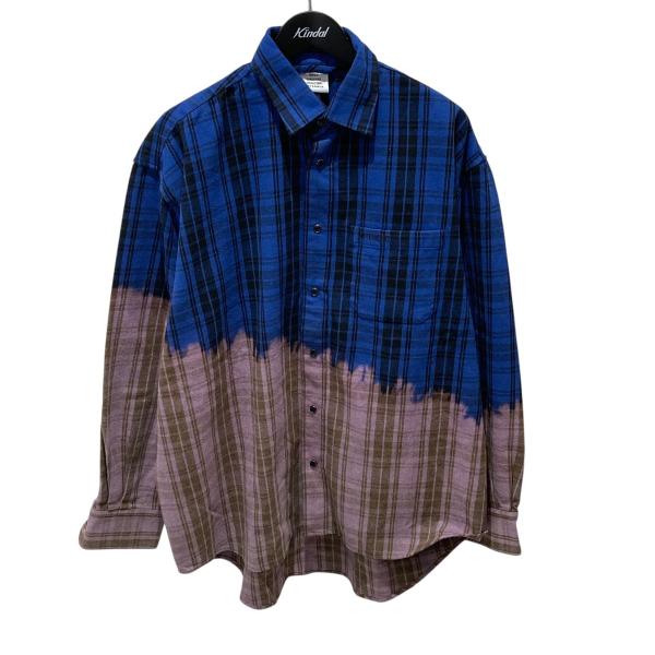 Vetements ヴェトモン　ネルシャツ　チェックシャツ ヴェトモン VETEMENTS 23SS BLEACHED FLANNEL SHIRT チェック