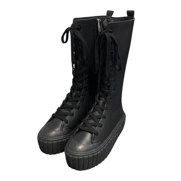 DIESEL ディーゼル ロングブーツ メンズ US10(約28) 厚底 黒 kindal_8039001405165
