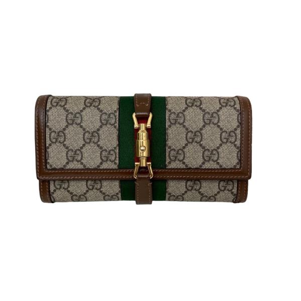 美品GUCCI グッチ ジャッキー チェーンウォレット GGスプリーム 長財布 GUCCI（グッチ） ジャッキー1961 GGスプリーム ウォレットチェーン 長