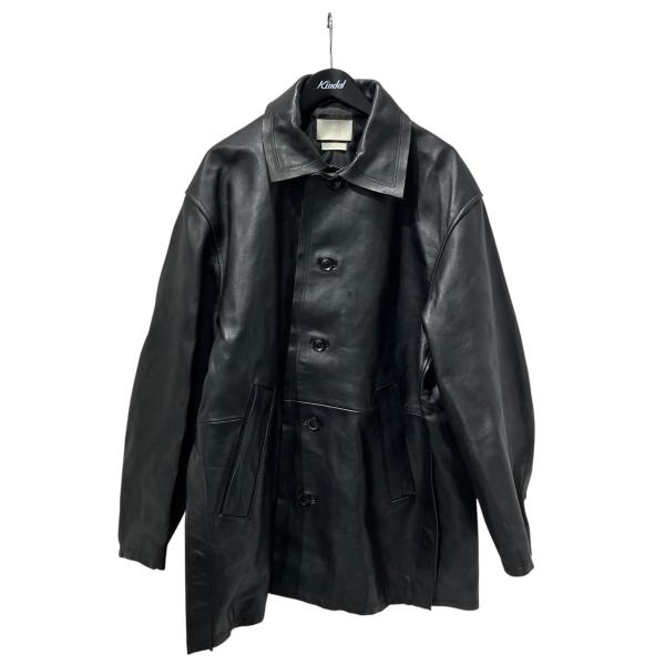 YOAK（ヨーク） YOKE Cut-Off Leather Car Coat(BLACK) レザーコート