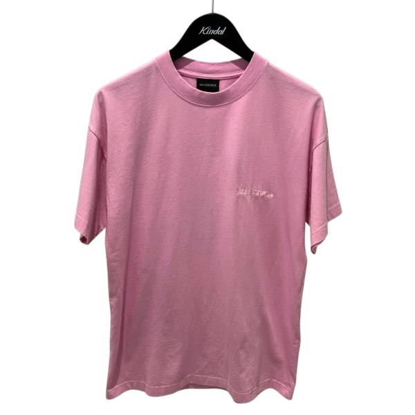 BALENCIAGA（バレンシアガ） ロゴ刺繍 Tシャツ 612965 ピンク サイズ