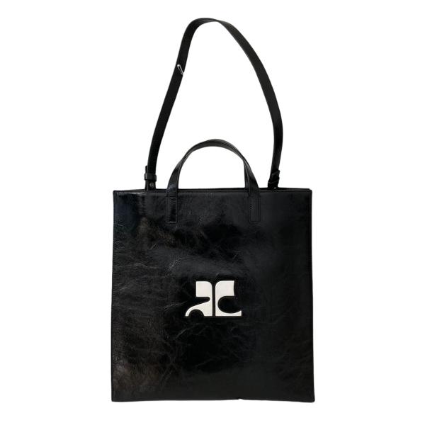 courreges（クレージュ） レザー 2WAYショルダーバッグ ブラック 