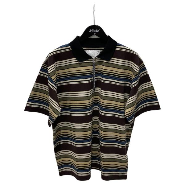 sacai（サカイ） sacai 26SS ボーダーハーフジップTシャツ 26-03984M