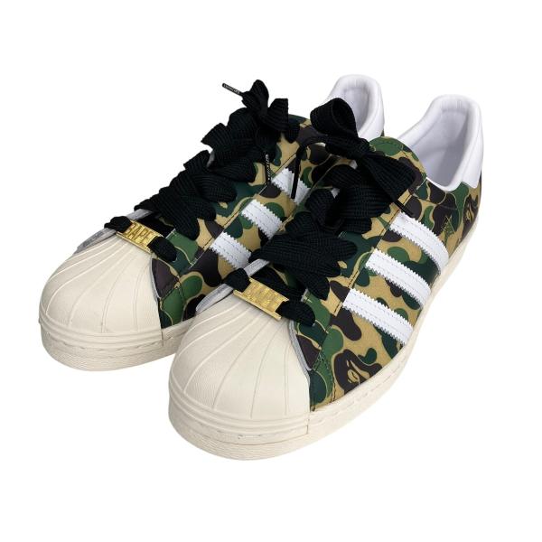 アディダス×アベイシングエイプ adidas×A BATHING APE 80s Superstar スニーカー GZ8981 グリーン サイズ：