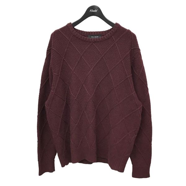 値下げ】MLVINCE クルーネックニット ボルドー サイズ：L (EC 