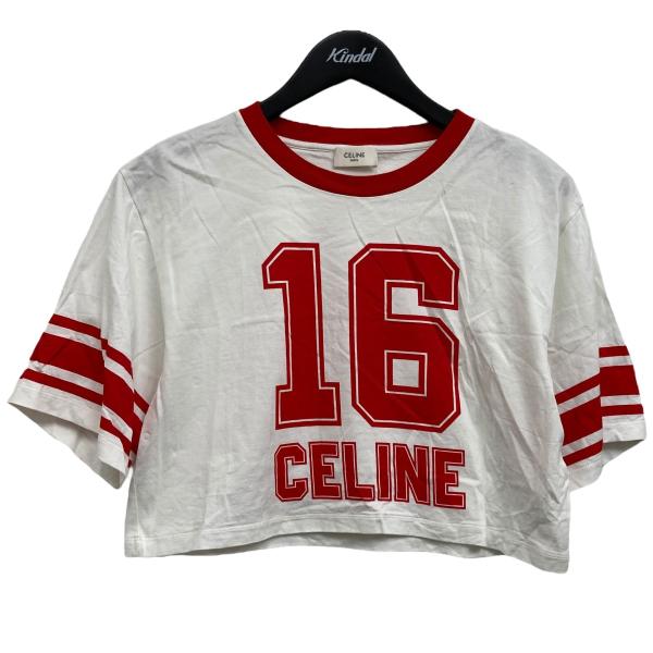 CELINE クロップドTシャツ ホワイト 新品 CELINE セリーヌ クロップド CELINE Tシャツ ホワイト