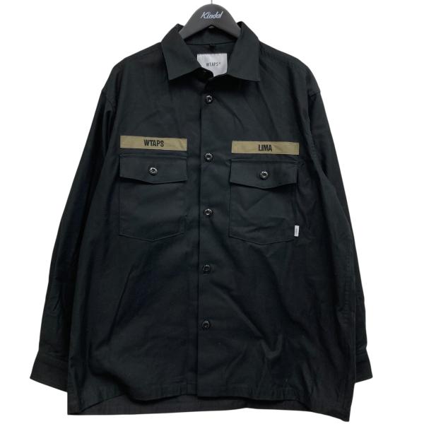 WTAPS ダブルタップス ロングスリーブシャツ ブラック サイズ WTAPS ダブルタップス ロングスリーブシャツ ブラック サイズ