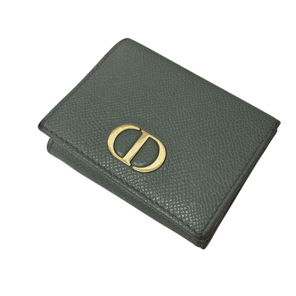 Christian Dior クリスチャンディオール 3つ折り財布 グレー Christian Dior クリスチャンディオール 3つ折り財布 グレー