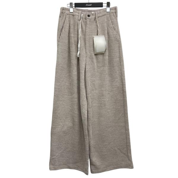 値下げ】ANCELLM CUT STRIPE EASY SLACKS スラックス ベージュ