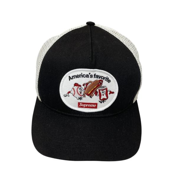 Supreme シュプリーム メッシュキャップ ブラック×ホワイト