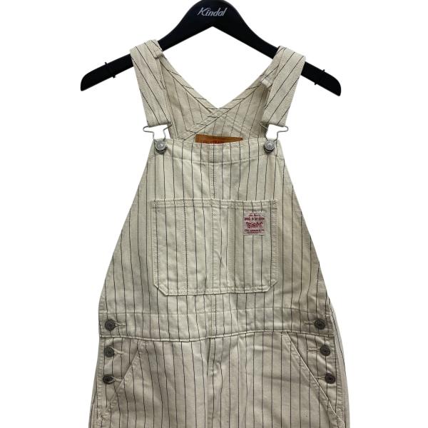 Levi's オーバーオール サイズL ストライプ　【新品・未使用】　ベージュ Levi's リーバイス LEVI'S ストライプオーバーオール ベージュ