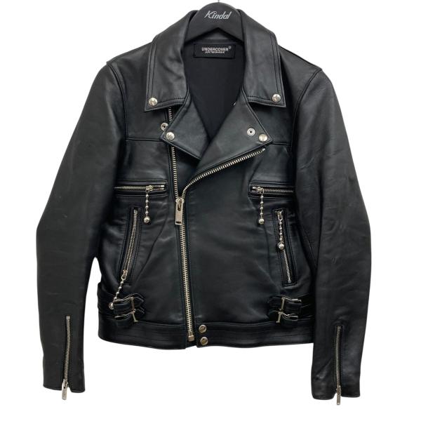 UNDERCOVER コットンライダースジャケット　アンダーカバー　Lサイズ UNDERCOVER アンダーカバー ライダースジャケット ブラック