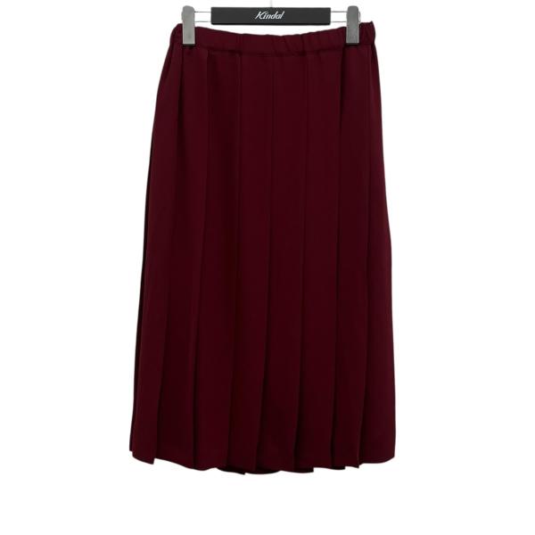 COMME des GARCONS 【値下げ】COMME プリーツスカート レッド サイズ