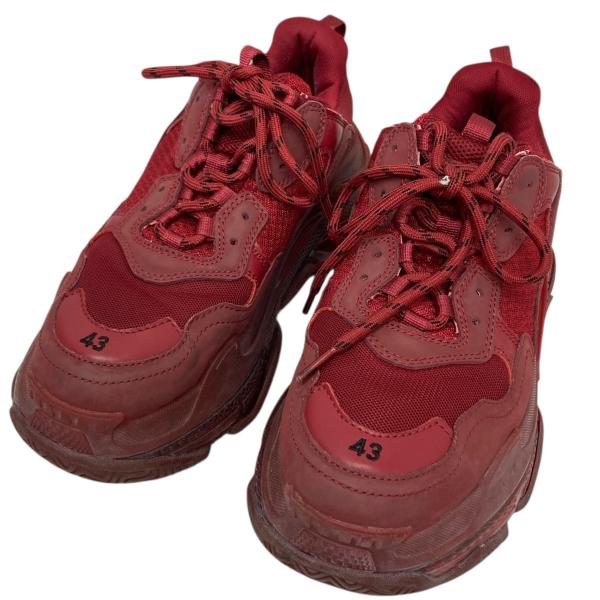 BALENCIAGA バレンシアガ ロートップスニーカー レッド サイズ