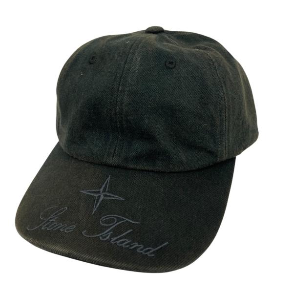 早い者勝ち❗️Stone  キャップ 6パネル 黒 STONE ISLAND（ストーン アイランド） ストーンアイランド