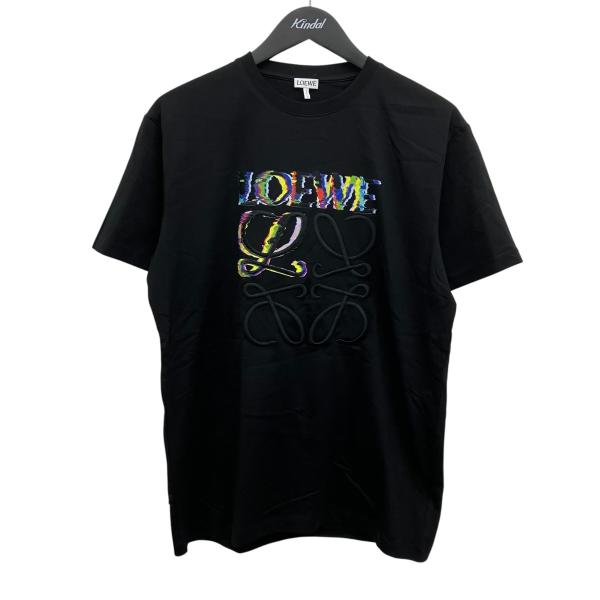 LOEWE ブラック Tシャツ アナグラム LOEWE（ロエベ） アナグラムロゴTシャツ ブラック サイズ：XS