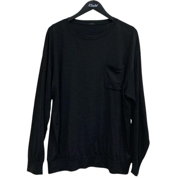 COMOLI（コモリ） ロングスリーブカットソー ブラック サイズ：3