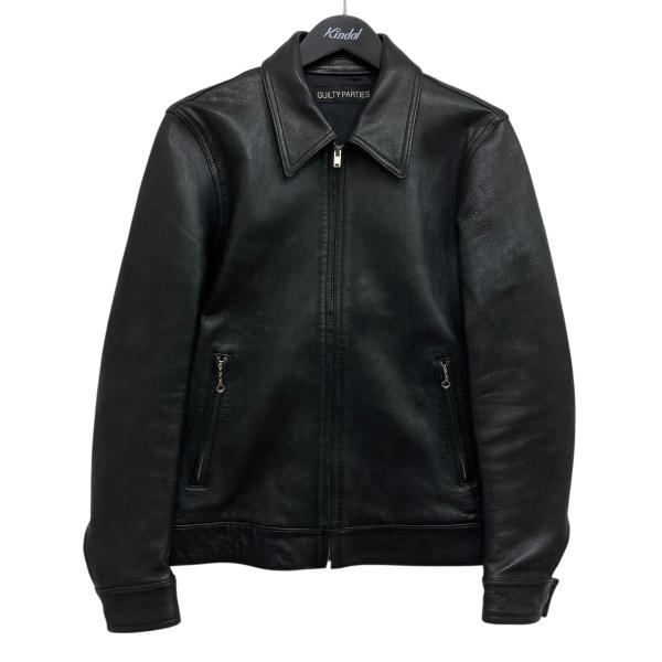 ワコマリア シングル レザー ライダース ジャケット ペイズリー ブラック ワコマリア レザージャケット サイズS WACKO MARIA/LEATHER SINGLE