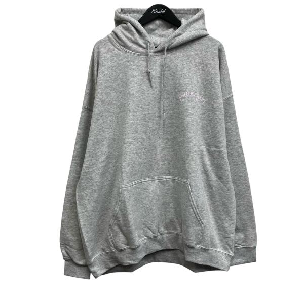 ペーパーガール×ビームス PAPER GIRL×BEAMS プリントフーディー グレー×ピンク サイズ：XXL