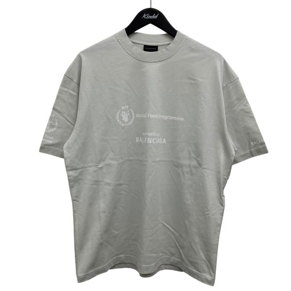 BALENCIAGA（バレンシアガ） ダメージ加工ロゴプリントTシャツ ライト