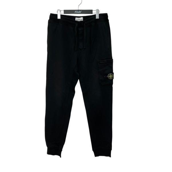 【値下げ】STONE ISLAND スウェットパンツ ブラック サイズ：L (西宮今津店)