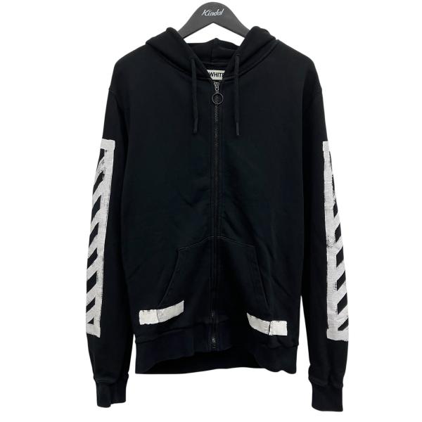 新品未使用　Black & White ジップアップジャケット off white（オフホワイト） ジップパーカー ブラック サイズ：XS
