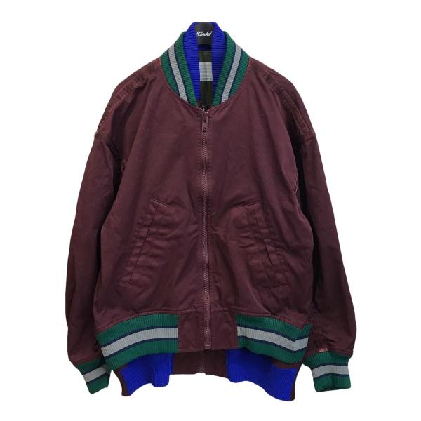 値下げ】kolor 21SS 21SCM-G04104 レイヤードブルゾン ワインレッド