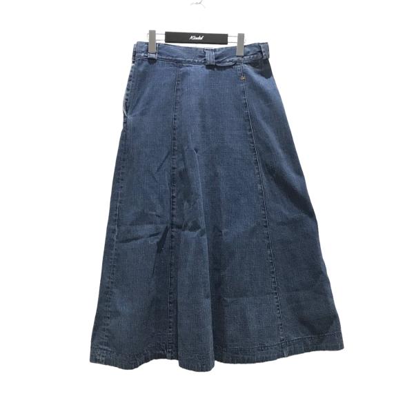 フォーティファイブアール 45R デニムフレアスカート インディゴ  