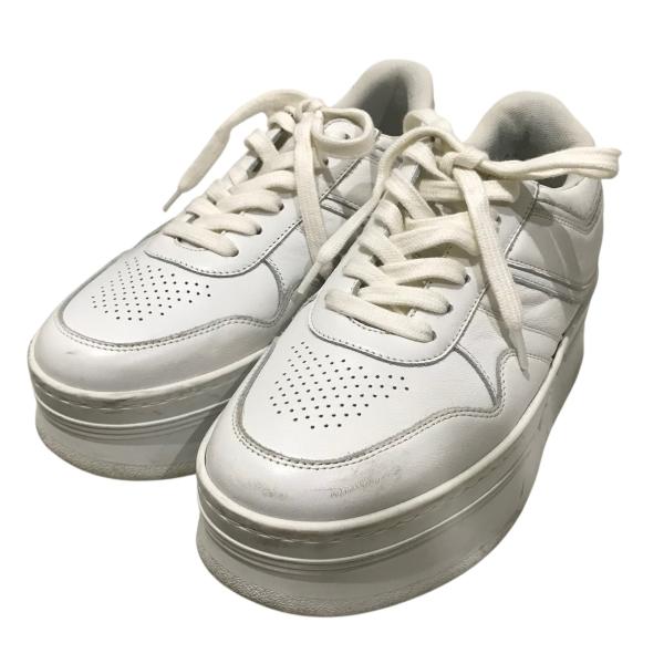 CELINE ホワイト プラットフォームスニーカー CELINE（セリーヌ） プラットフォームスニーカー ホワイト サイズ：36