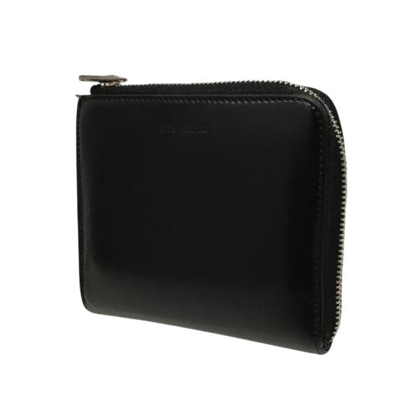 ⭐︎現状品⭐︎ ジルサンダー ブラック 二つ折り財布　L字ファスナー JIL SANDER ジルサンダー L字フック財布 ブラック