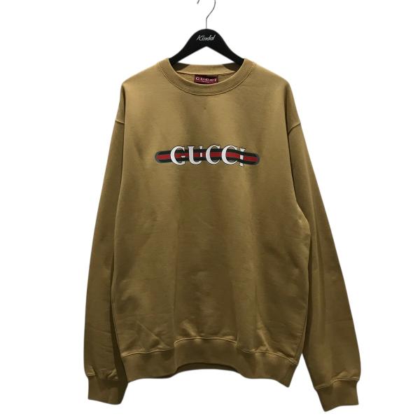 GUCCI（グッチ） ロゴスウェット 784413 ベージュ サイズ：XL