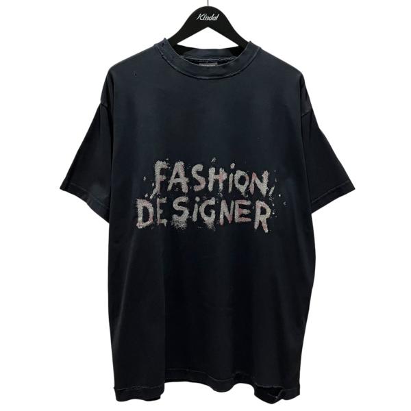 BALENCIAGA（バレンシアガ） ダメージ加工Tシャツ 831305 ブラック