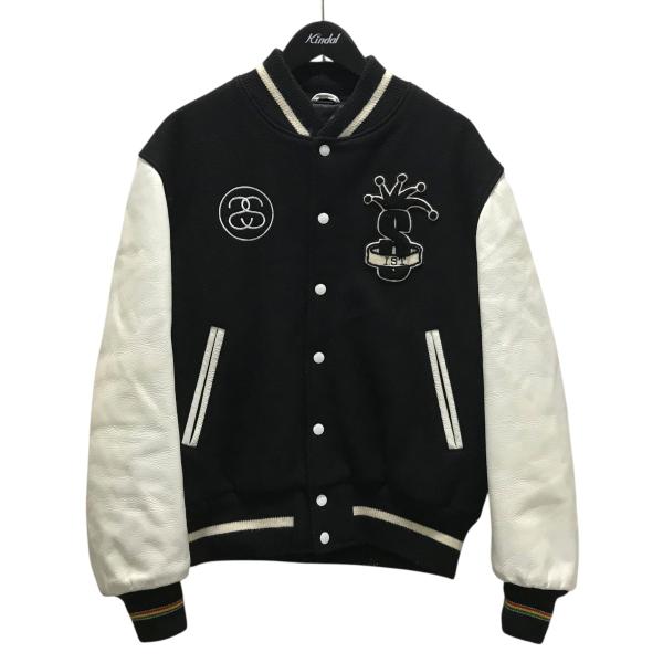 STUSSY（ステューシー） スタジャン ブラック×ホワイト サイズ：M