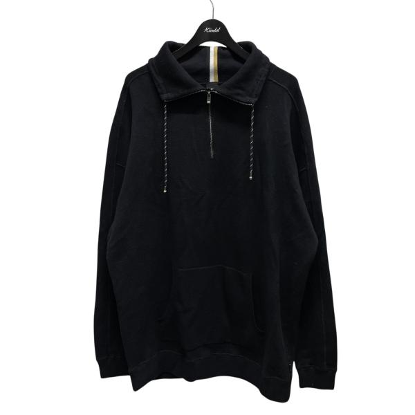 【値下げ】BOSS フランネルハーフジップスウェット 10252858 ブラック サイズ：XXL (EC)