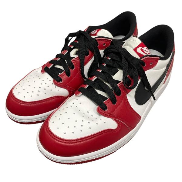 【値下げ】NIKE AIR JORDAN 1 RETRO LOW OG スニーカー HQ6998-600 ホワイト×レッド サイズ：27 (明石店)