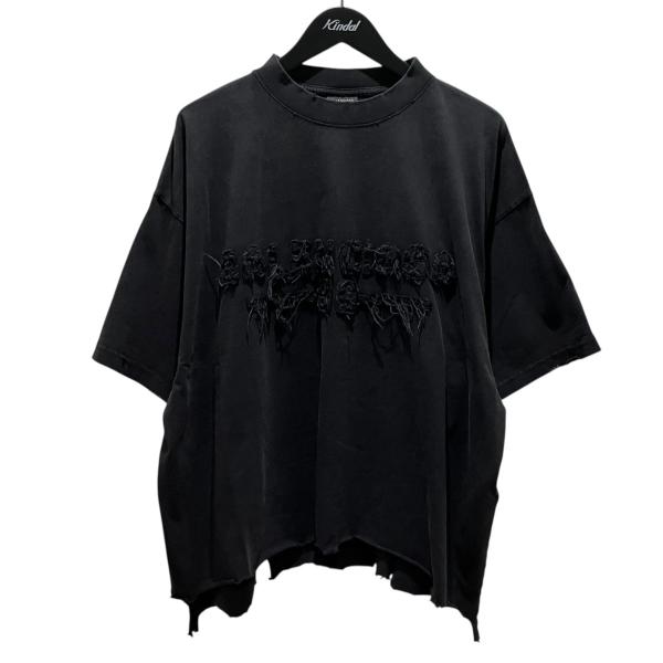 つぶらい⭐︎値下げ！正規品⭐︎バレンシアガ ロゴ Tシャツ ブラック BALENCIAGA（バレンシアガ） ロゴパッチTシャツ 783399 ブラック
